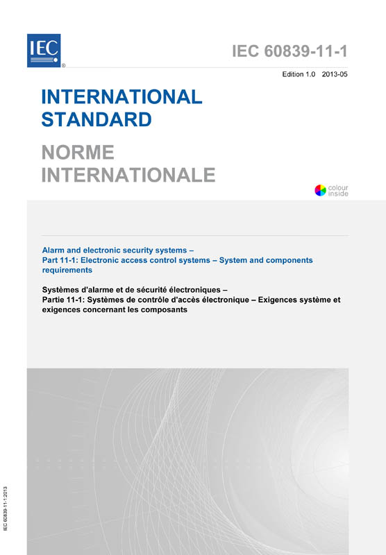 Cover IEC 60839-11-1:2013